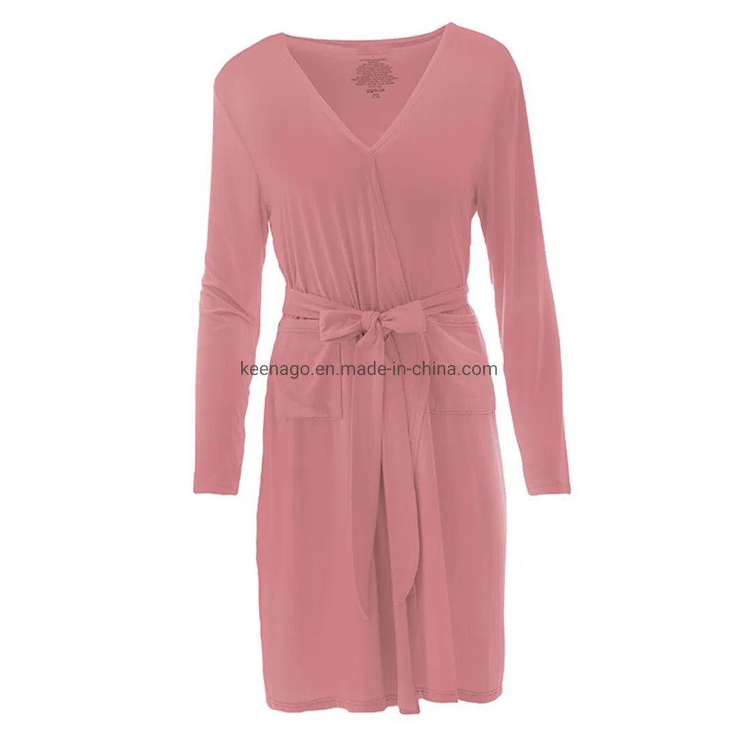 Apparel Manufacturing Women Robe Soft Kimono Robes Bathrobe Sleepwear Loungewear Short