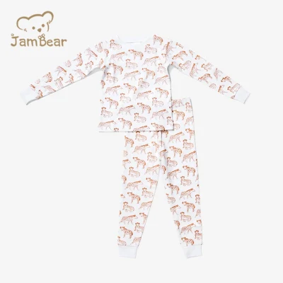 Jambear Organic Baby Loungewear 맞춤 어린이 잠옷 세트 대나무 어린이 Sleepwearpajama 유아용 잠옷 세트